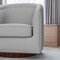 Merrick Lane Wyn Upholstered Club Style Barrel Chair with Sloped Armrests and 360 Degree Swivel Base in a Vinyl Wrap